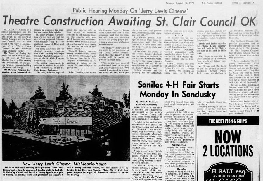 Riverview Cinema - Times Herald Aug 15 1971 (newer photo)